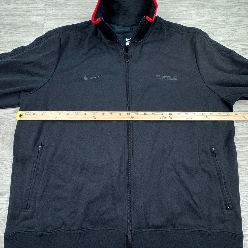 Nike Mens Track Jacket LeBron James Full‎ Zip Black Red 3XL Basketball
